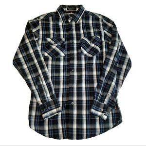 Airwalk Plaid Button Down Long Sleeve Shirt